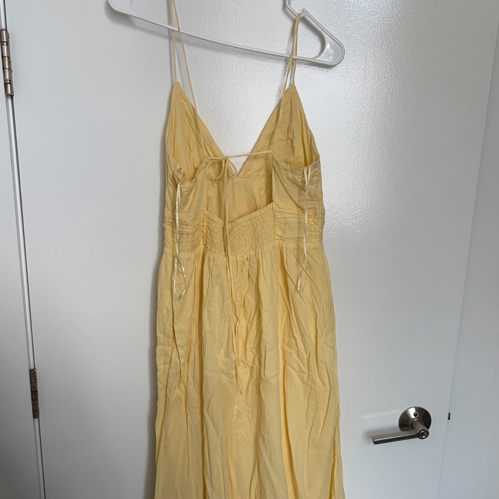 Yellow linen maxi dress - Picture 6 of 7